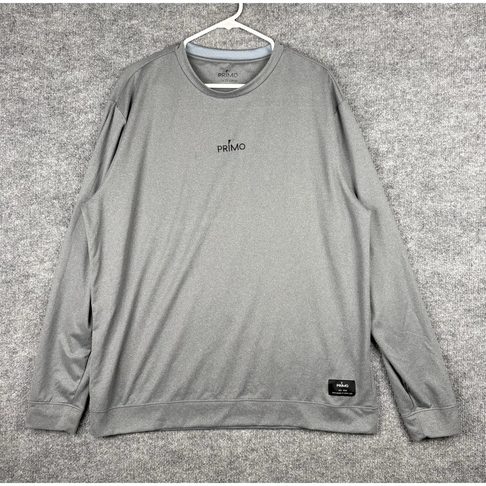 Primo Golf Pullover Men 2XL Gray Crewneck Performance Stretch Golf Sweatshirt